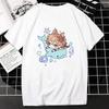 Camiseta De Mujer Genshin Impact Camisetas De Unisexga Corta Estampada Harajuku Para Mujer Ropa De Calle Kawaii De Verano