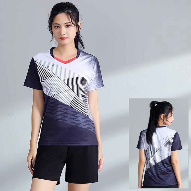 Quick Dry Badminton Set Men Women Breathable Sportswear Tennis Pickleball Volleyball Training Competition Team Uniform