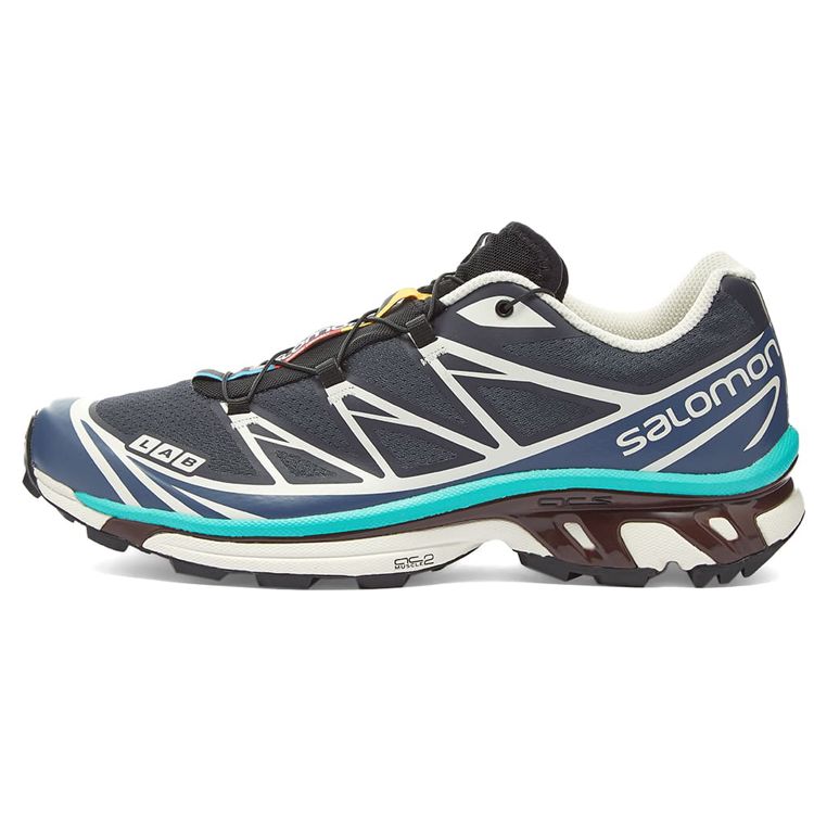 Salomon XT-6 Advanced Comfortable Fabric TPU Slip-Resistant Durable Lightweight Low-Top Running Shoes Men Running Shoes Blue Black 412637