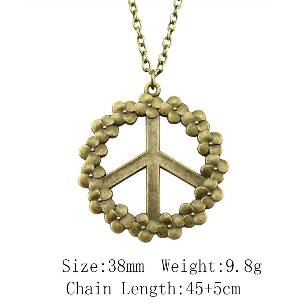 New Fashion Peace Symbol Pendants Necklace Jewelry Gift Peace Sign Peace Dove Necklace For Women