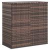 Garden Cushion Box PE Rattan 100*49*103.5 cm Brown