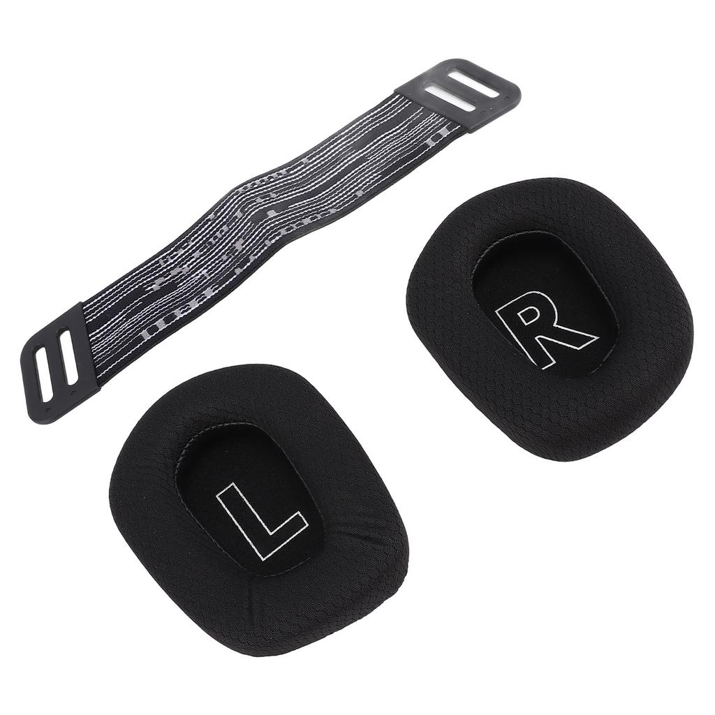 Headset Ear Pads Breathable Mesh High Density Memory Foam Ear Cushions with Headband Straps for G733 Wireless G335
