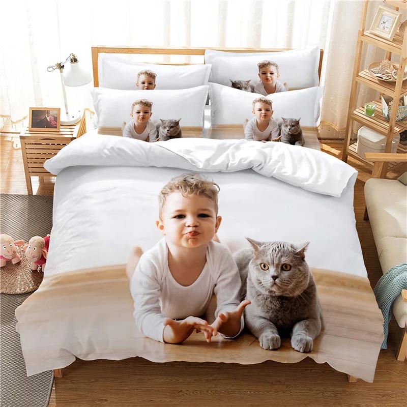 

Warm Trendy 3d Horses pet Dog pug Sets For 100 Polyester Fiber 3 Pcs Dropship Bedclothes Bedset Single Double Quilt Comforter (quilt)-EU Single(135*200cm)3pcs