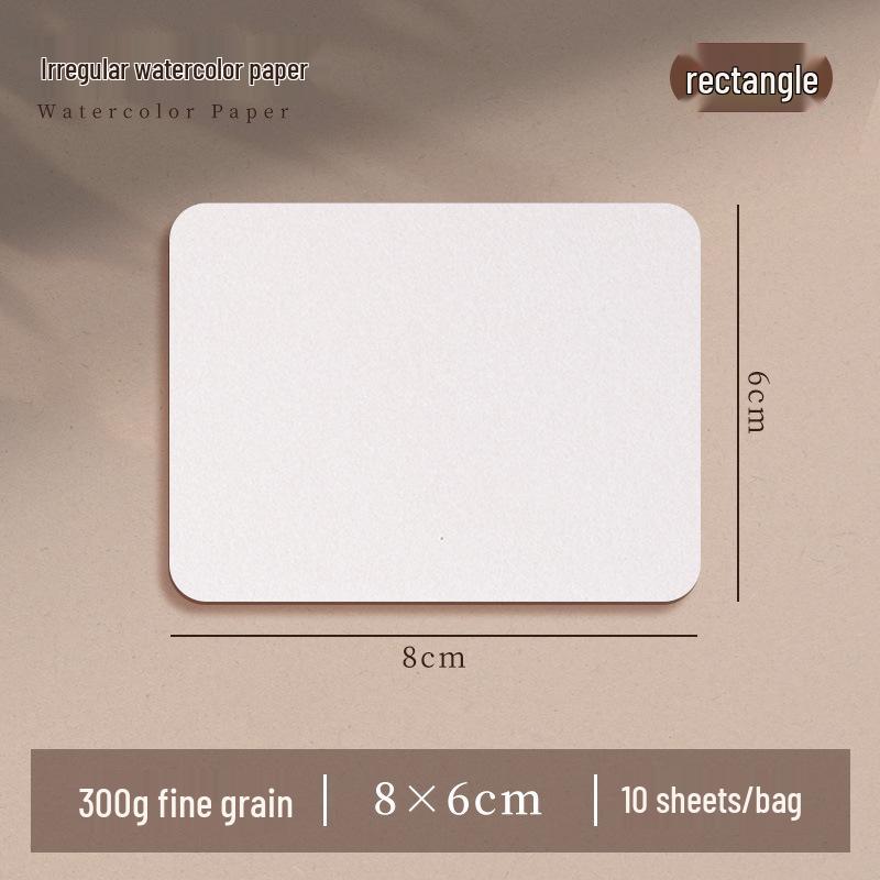 300g Watercolor Postcard Paper - Thick, Medium Rough Texture, Wood Pulp, Square, Blank Cardstock for Painting and Drawing