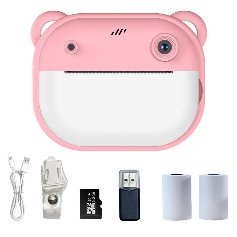 Children Thermal Print Camera Toy Wireless Bluetooth Inkless Instant Print Photo Note Camera Kids Early Education Study Toy Gift