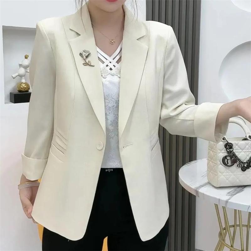 New Temperament Suit Women Korean Fashion Slim Casual Coat Spring Autumn Short Coat Thin Blazers Woman Outwear