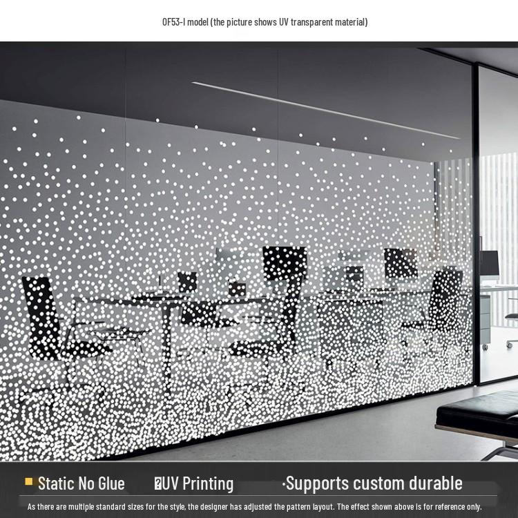 Frosted Glass Lattice Window & Door Privacy Sticker for Office and Café Decor