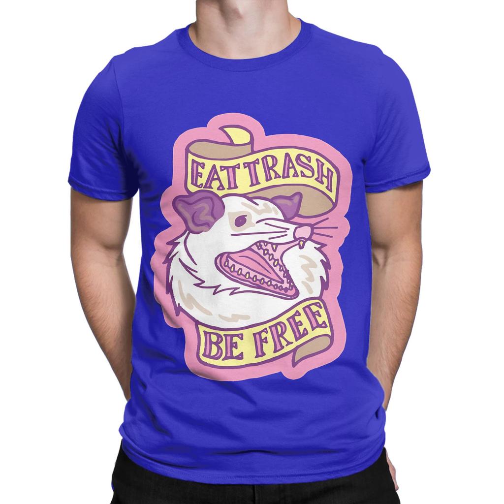 Possum Eat Trash Be Free Graphic Funny 100 Cotton TShirt Possum Tops Tees For Unisex