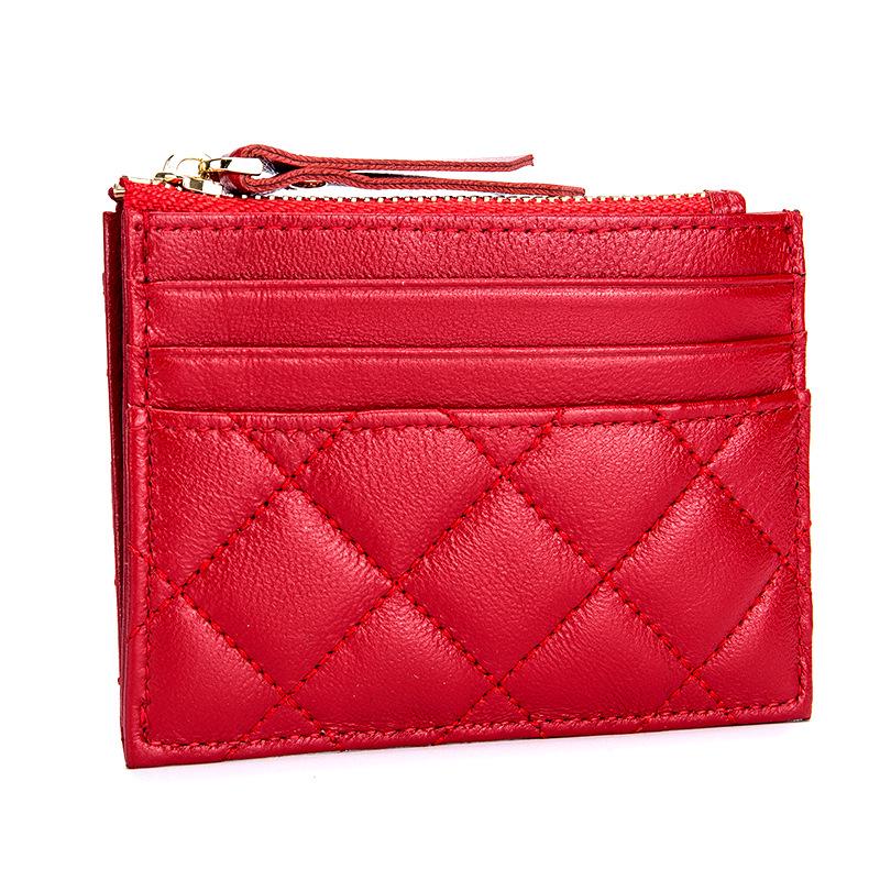 

Soft change bag, zipper coin bag wholesale, new diamond embroidered card bag, thin bank card holder.