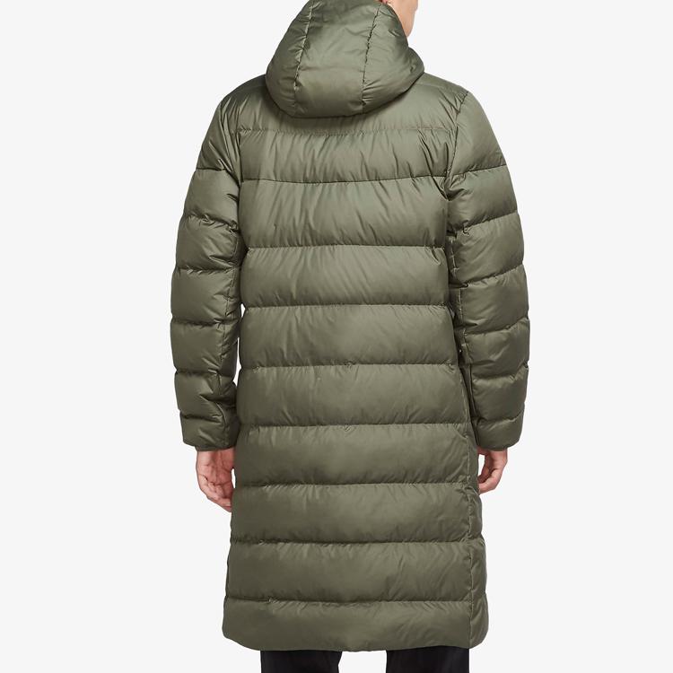 Nike Casual Mid-Length Hooded Down Jacket Men Outerwear Green CU0281-380