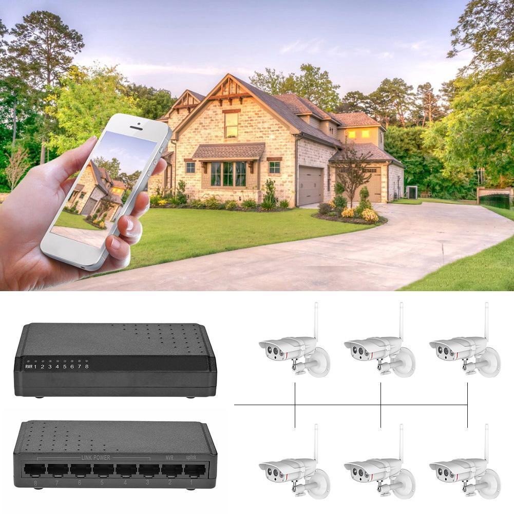 8 Ports Poe Switch 6 Ľ2 Poe 10/100M Ethernet Power Over Without Power Adapter For Camera's security Monitor