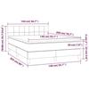 3140063 vidaXL Lit à sommier tapissier avec matelas Bleu 140x200 cm Tissu