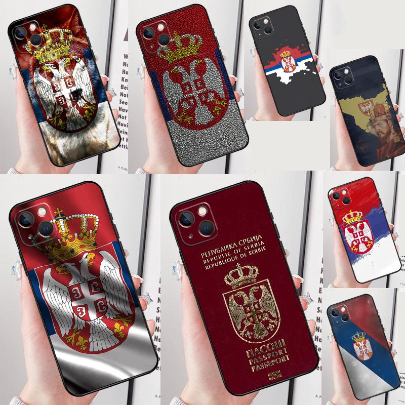 Flag of Serbia Serbian Phone Case For iPhone 16 Pro Max 16e 12 13 Mini 11 14 15 Pro Max XR 15 16 Plus Cover Shell