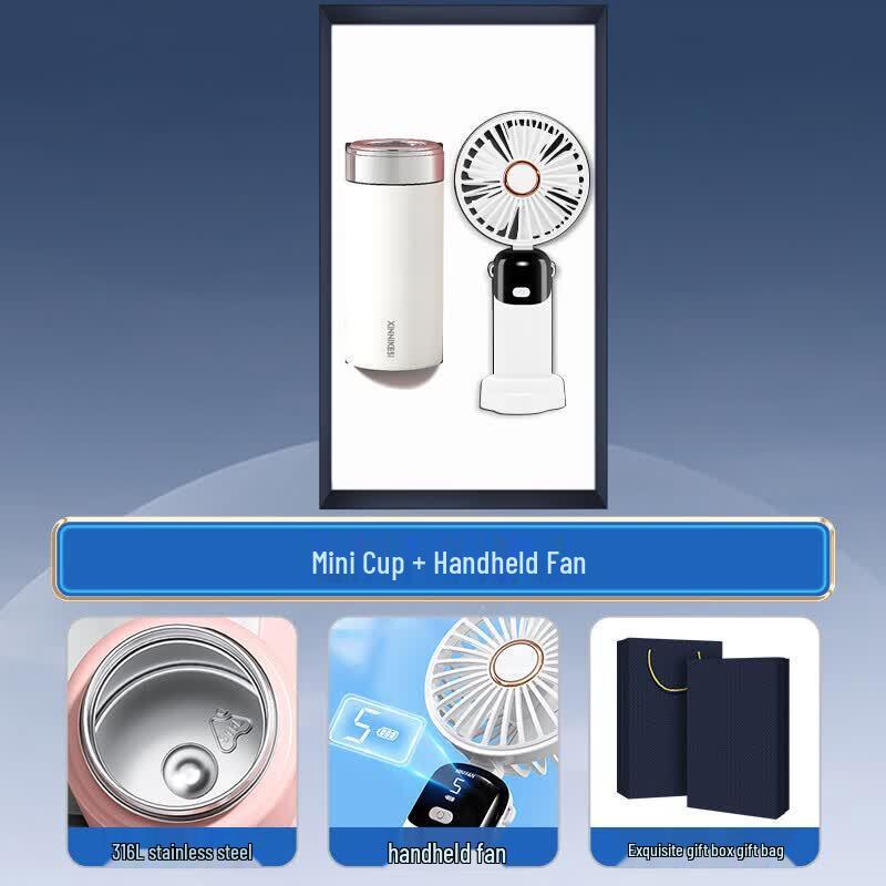 Mini Cup & Handheld Fan Gift Set