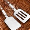 Walnut Handle Frying Spatula Anti-Scalding Fried Steak Shovel Spatula  Outdoor Kitchen Supplies