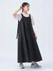 Beams Heart Kang Long Dress One Size Women's O/D OP25S, Black,