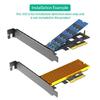 PCIE to NVME Adapter M.2 NVMe To PCIe 3.0 4X Expansion Card Risers with Bracket Card for 2242 2260 2280 M.2 NVME
