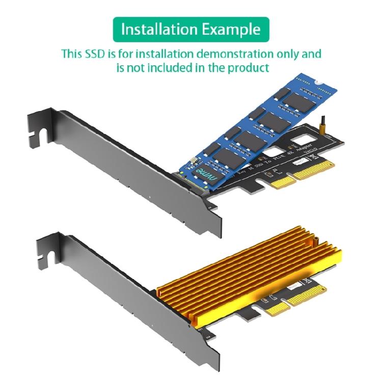 PCIE to NVME Adapter M.2 NVMe To PCIe 3.0 4X Expansion Card Risers with Bracket Card for 2242 2260 2280 M.2 NVME