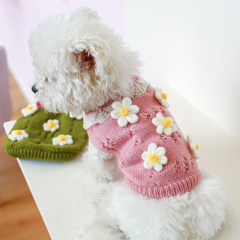 Cozy Autumn/Winter Floral Sweater for Pets