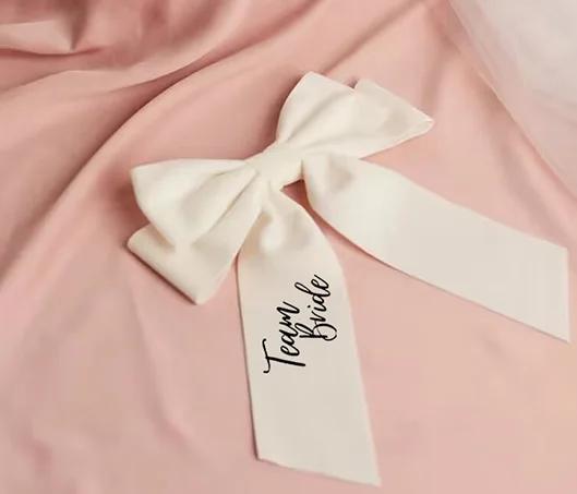 Bride Bow Veil Bachelorette Hen Do Party Bach Weekend Girls Trip Bridal Shower Beach Wedding Decoration Bridesmaid Proposal Gift