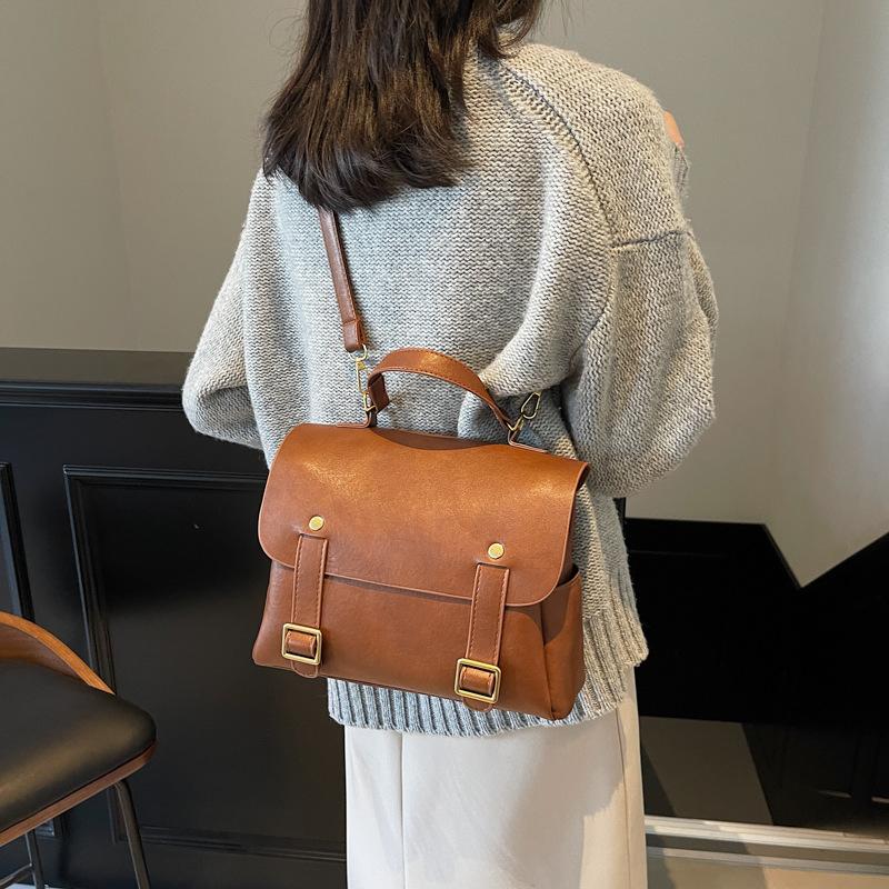 British retro backpack women's 2025 new winter multi-functional versatile messenger bag large-capacity travel bag