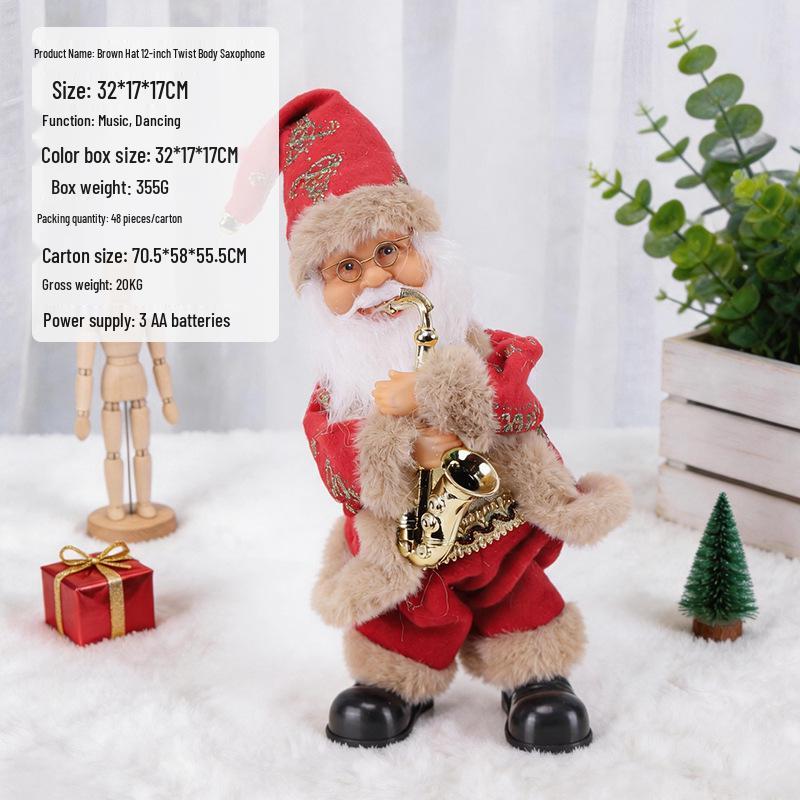 Electric Climbing Ladder Santa Claus Toy for Kids' Christmas Decoration