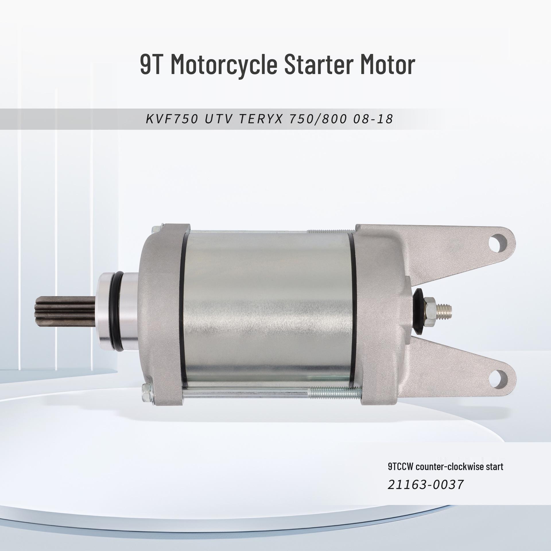 

9T Gear Motorcycle Starter Motor for KVF750 UTV TERYX 10