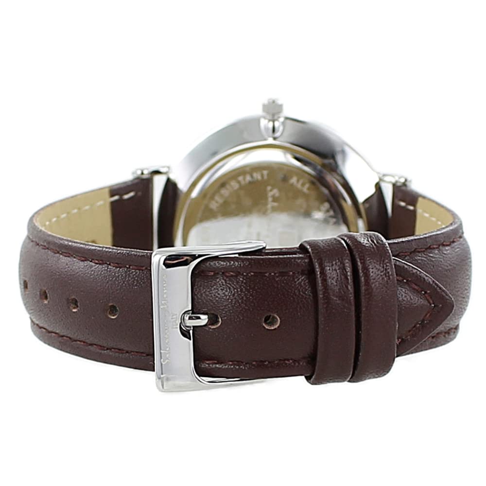 Salvatore Marra Pair Watch Set with Storage Box SM22102-SSCM/PGBK Unisex Ivory & Black Leather Calendar