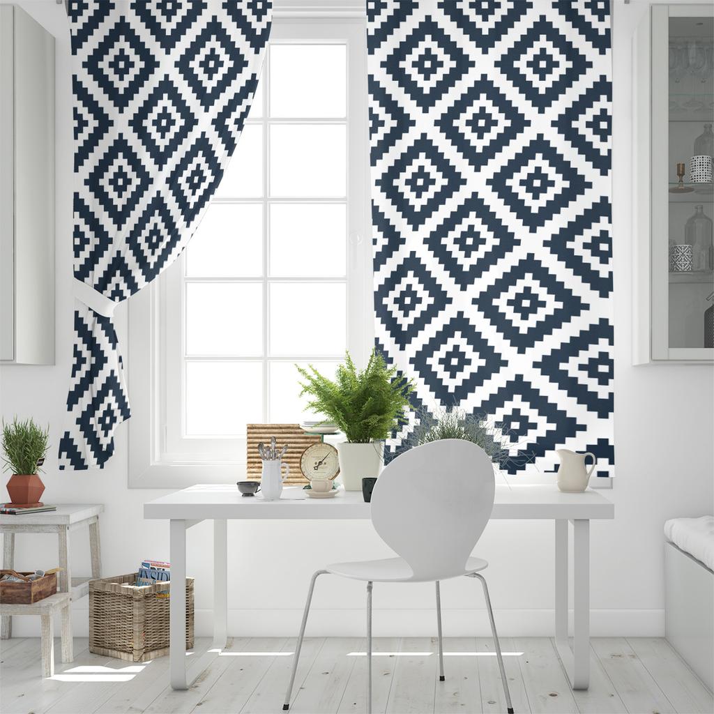 Nordic Ethnic Geometic Window Curtains Curtains for Living Room Decorative Items Living Room