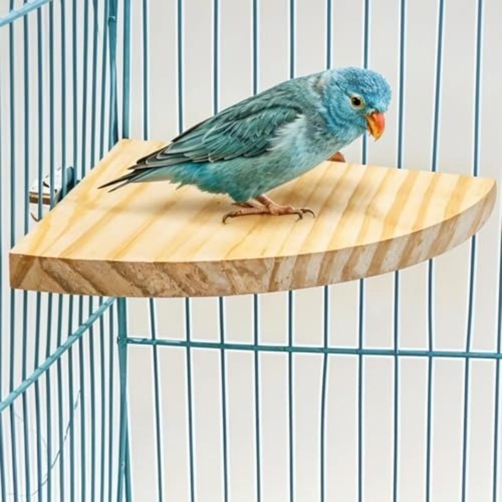 Sortierte Größen Vogel Sitzstange Plattform Holzmaterial Holzständer Papageien Sitzstange Ecke Haustier Lebensraum