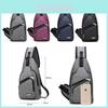 Stylish Men Usb Charging Bag With Durable Oxford Cloth And Adjustable Shoulder Strap
