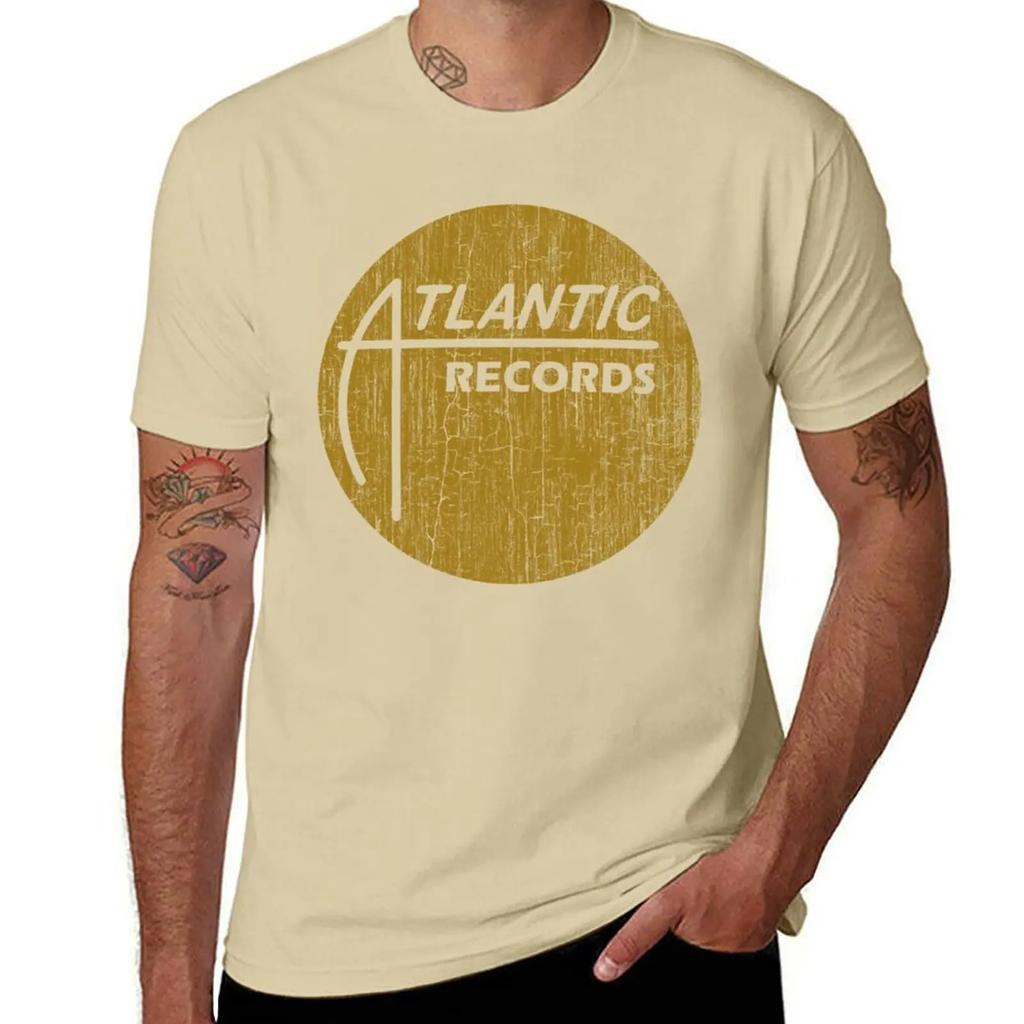 Atlantic Records T-Shirt übergroß Herrenkleidung Anime-Sachen Shirts Grafik-T-Shirt Herren