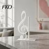 PLA Desktop Decor Ornament 3D Printed Music Note Bookend, Decorative Shelf Organizer, Modern Desk for Home Book Office Study, Heavy Base Sturdy