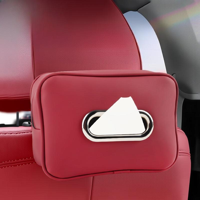 Car Mounted Armrest Box High-end Storage Decoration Sanitary Paper Box Seat Back Car Mounted Tissue Car Sun Visor Tissue Box