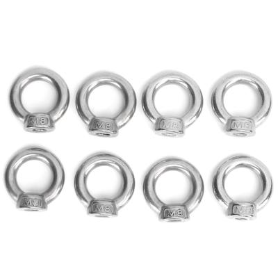 8pcs Eye Nuts Stainless Steel Outdoor Lifting Tools for Ocean Industry Yachts Motor Boats Assault