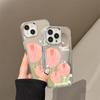 Girl Heart Tulip Painted Mirror Applicable iPhone17 Mobile Phone Case 16Pro Niche x Apple 14 All-Inclusive 15