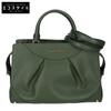 [New] ENZO Leather Satchel 2WAY Shoulder Tote Bag greenUsed