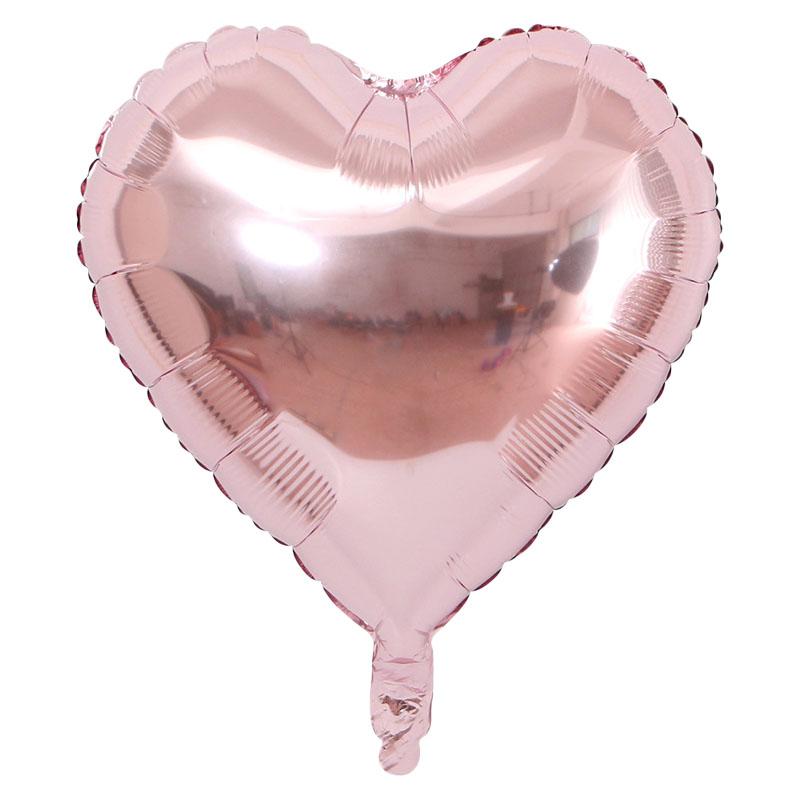 8-Inch Pure Color Heart-aped Aluminum Foil Balloons Baby First Birthday Decoration Children's Birthday Par Scene Decoration