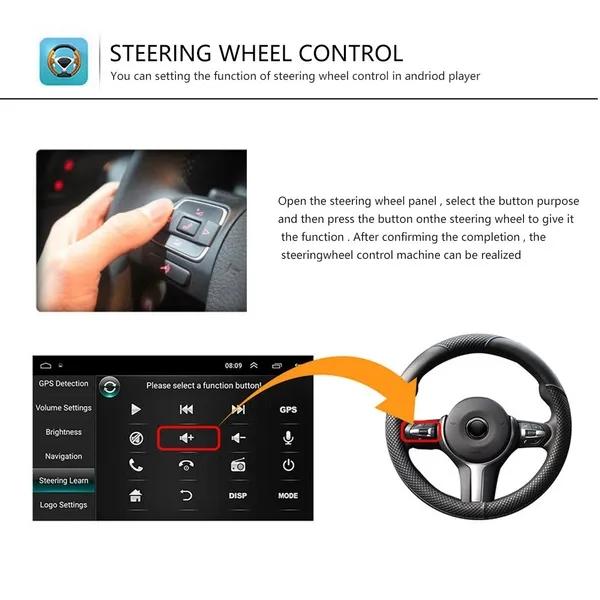 NUEVO 9 "Android 9.1 HD 1080P Pantalla táctil 2Din Radio estéreo para automóvil con GPS WiFi MirrorLink FM Bluetooth D-Play para Volkswagen Skoda Seat Golf Polo