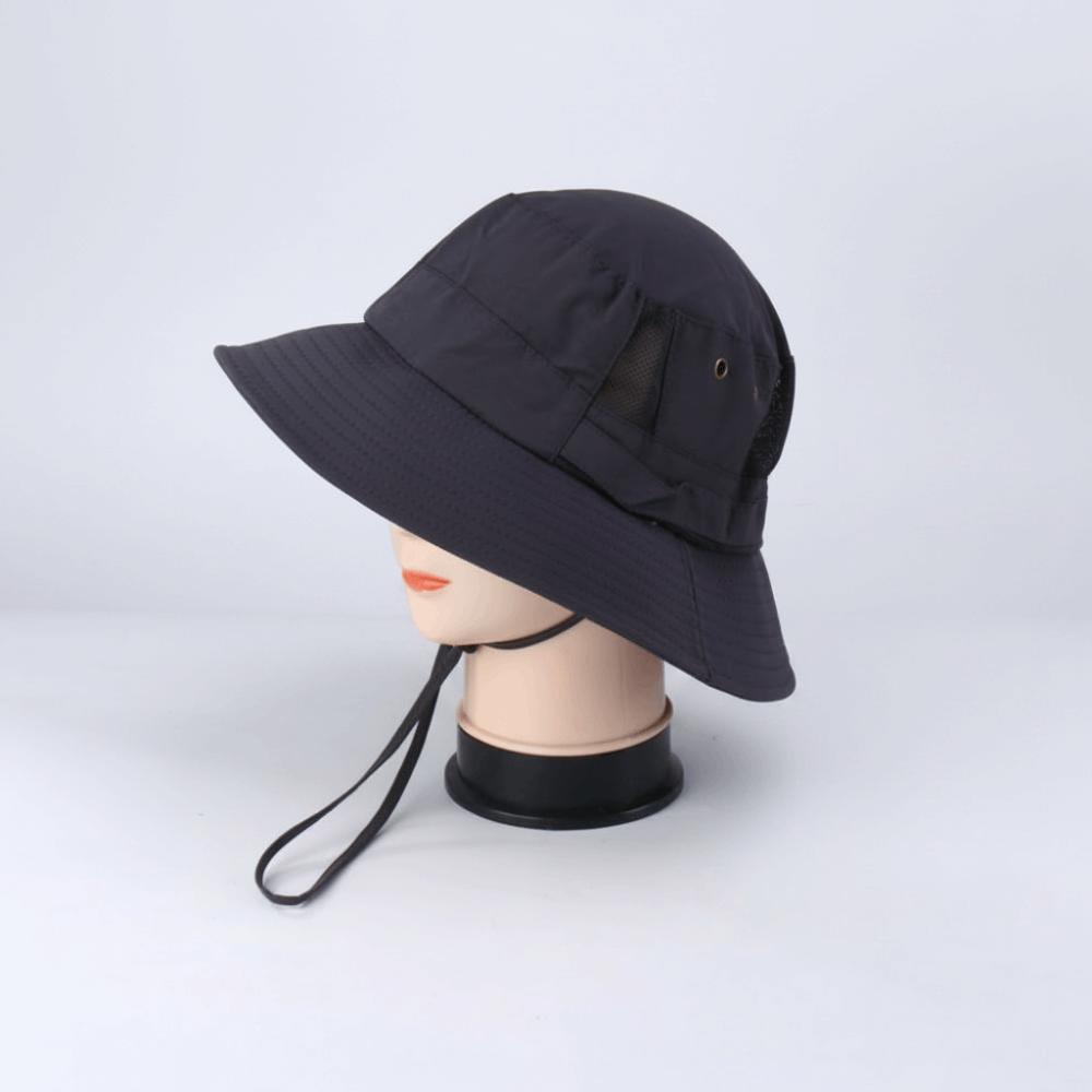 Fashionable Foldable Fishing Hat Wide Brim Breathable Mesh Fisherman Hat UV Protection Windproof Panama Cap Mountaineering