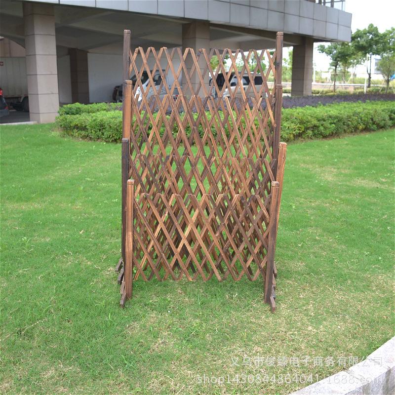 Carbonized Anti-Corrosion Expandable Wooden Fence for Garden, Wedding, or Photography Background