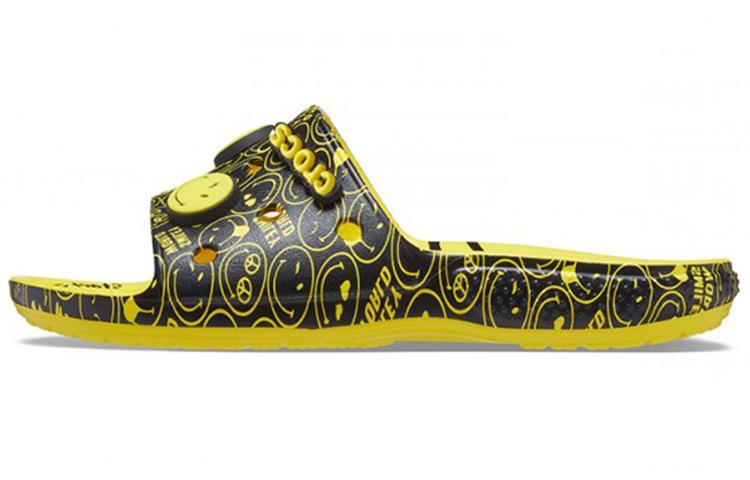 SMILEY X Crocs Classic Clog Slide Slippers Unisex Yellow Black 207123-7B3 39-40