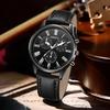 2PCS Men's Watch Fashion Business Men's Quartz Watch Bracelet Jewelry Set Suitable for Daily Clothing Matching