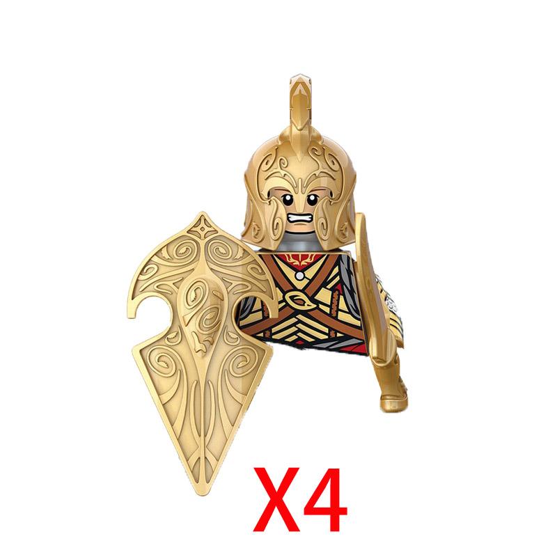 Military Building Blocks Solider Figures Movie Science Fiction Series Weapons Shield Knight Toys Gifts Medieval Mini Bricks MOC