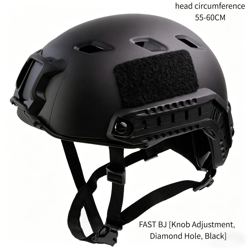 Fast Tactical Helmet, ABS Shell, Adjustable Suspension, 55-60cm Head Circumference, for CS Airsoft, Outdoor Training, Paintball & Cycling