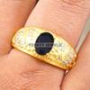 Black Onyx Oval Cut With 925 Silver Gold Plated Ring For Men's #A838 JL375666950342