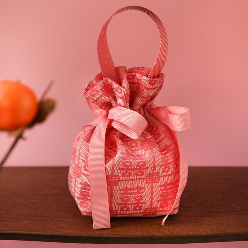 Wedding Candy Box and Bag Set - Reusable Cloth Bag and Empty Box for Wedding Favors and Packaging