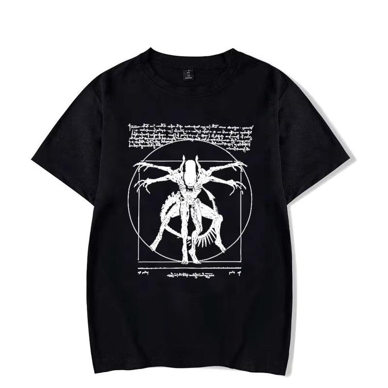 Alien Unisexs TShirt Gamer TShirt Da Vinci Print Women Tops Alien TShirt Da Vinci Unisexs Tshirt 2026 Unisexs Graphic T Shirts S