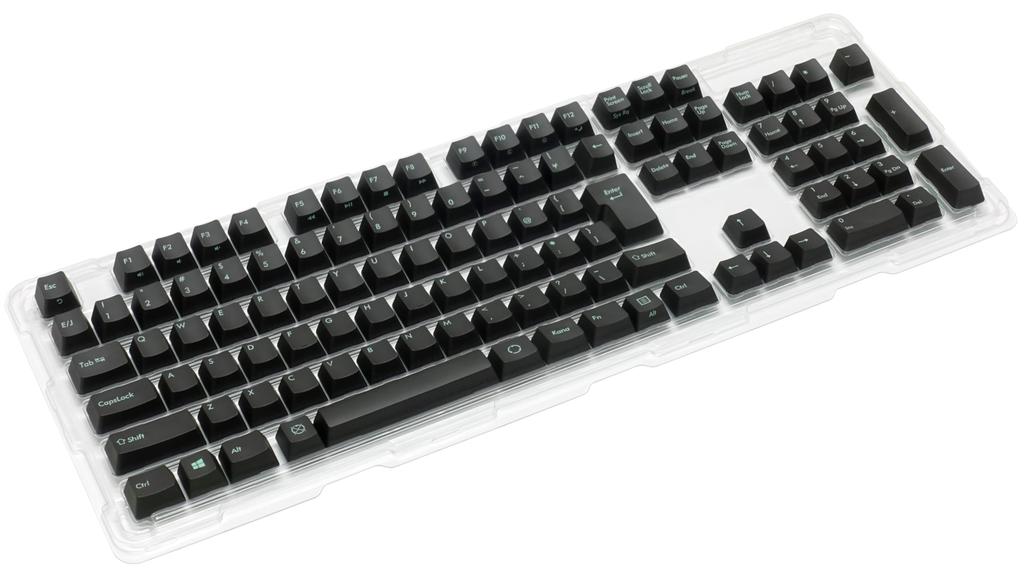 FILCO Majestouch Replacement PBT Molded Keycap Japanese 108 No Kana Color Keycap Set Two-Color Set, Asphalt, Layout, Keys, Printing, (JIS)