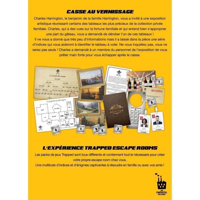 Jeu de réflexion - logique - DUJARDIN - TRAPPED - Casse au Vernissage (niveau moyen)